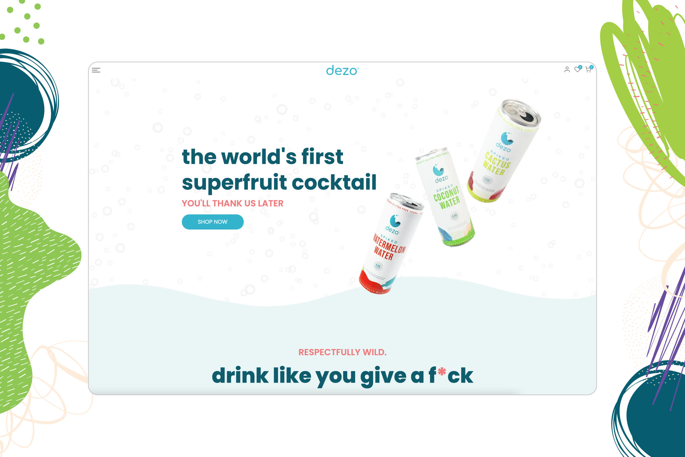 Dezo website hero