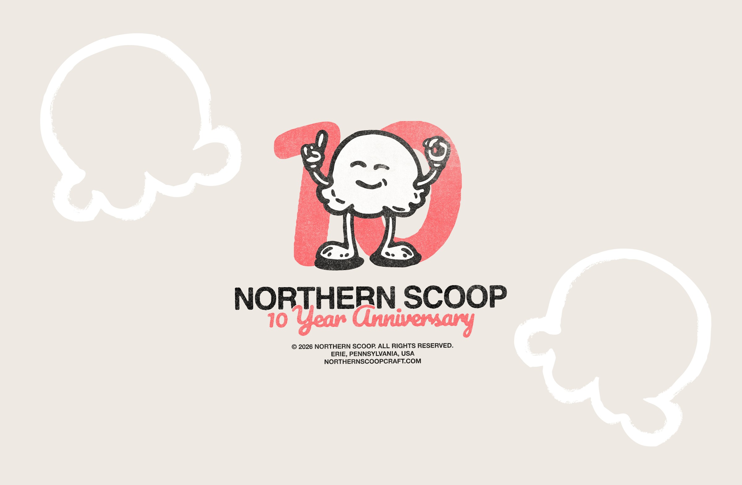 Northern Scoop 10 Year Anniversary badge artwork